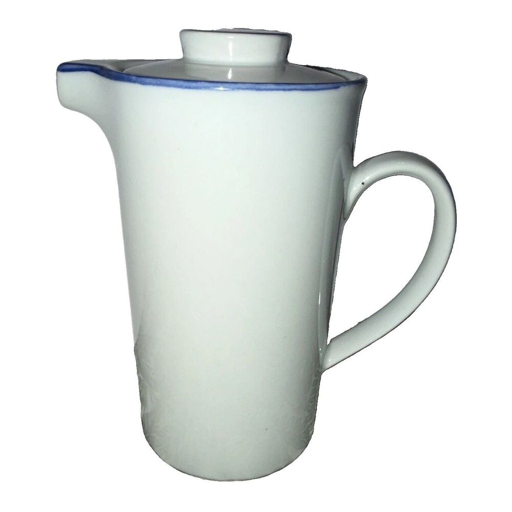 Vintage  Trend Pacific Earthstone Blue Reef coffee/tea server w/ lid